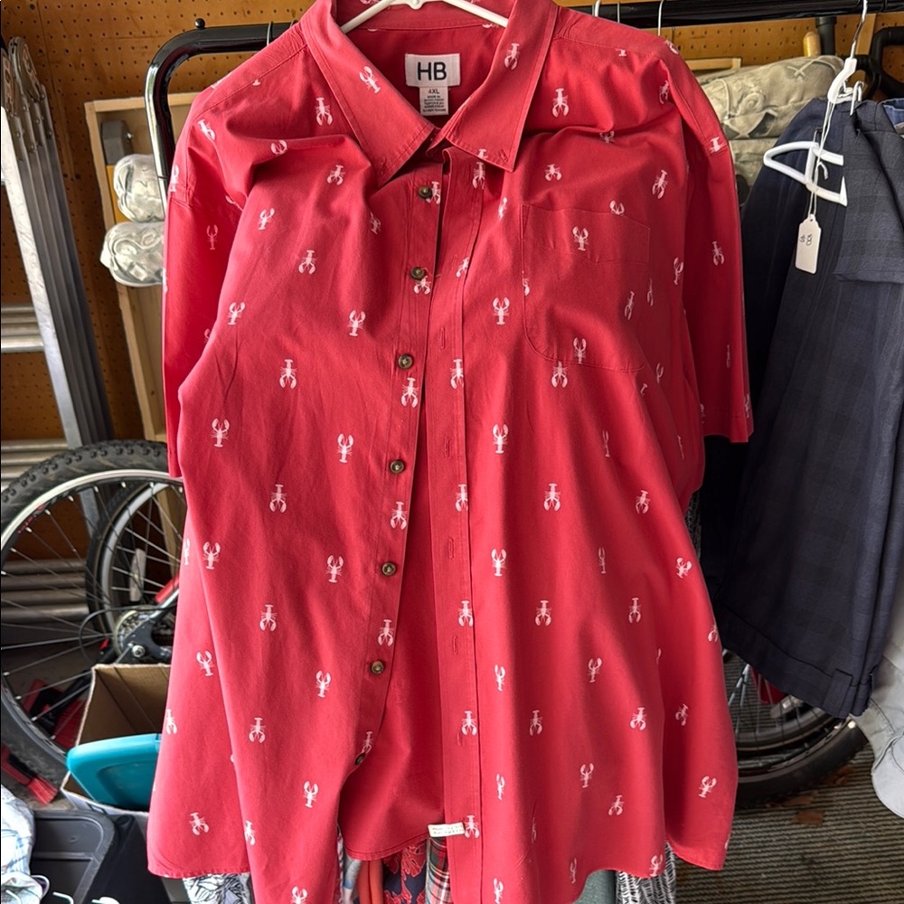 Red Lobster Print Men's Shirt